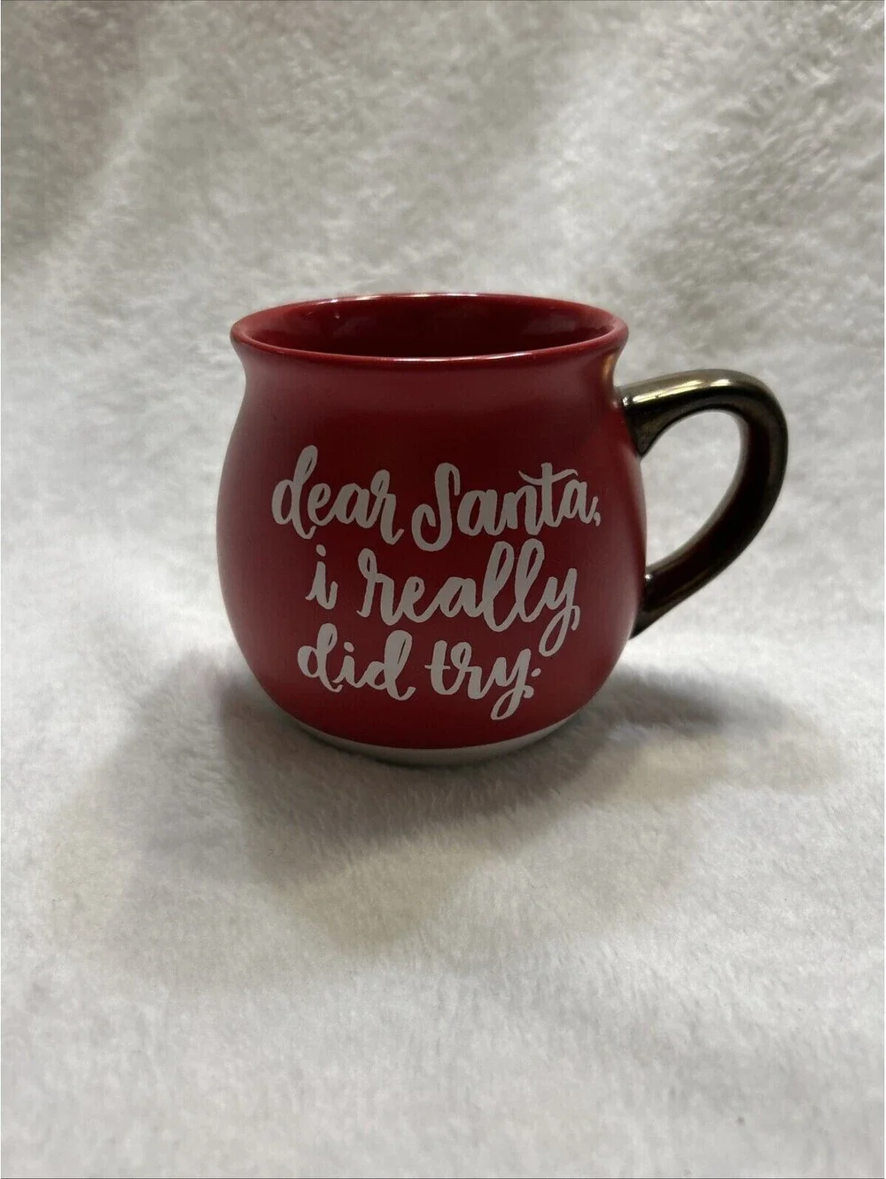 Threshold Dear Santa I Really Did Try Christmas Mug